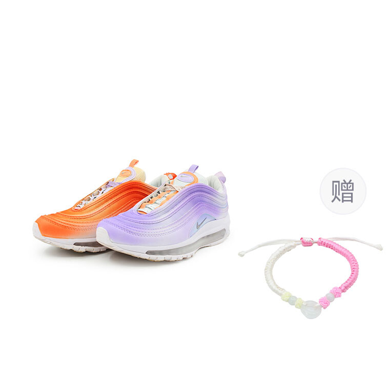

Кроссовки Air Max 97 унисекс с низким верхом фиолетово-оранжевые Nike