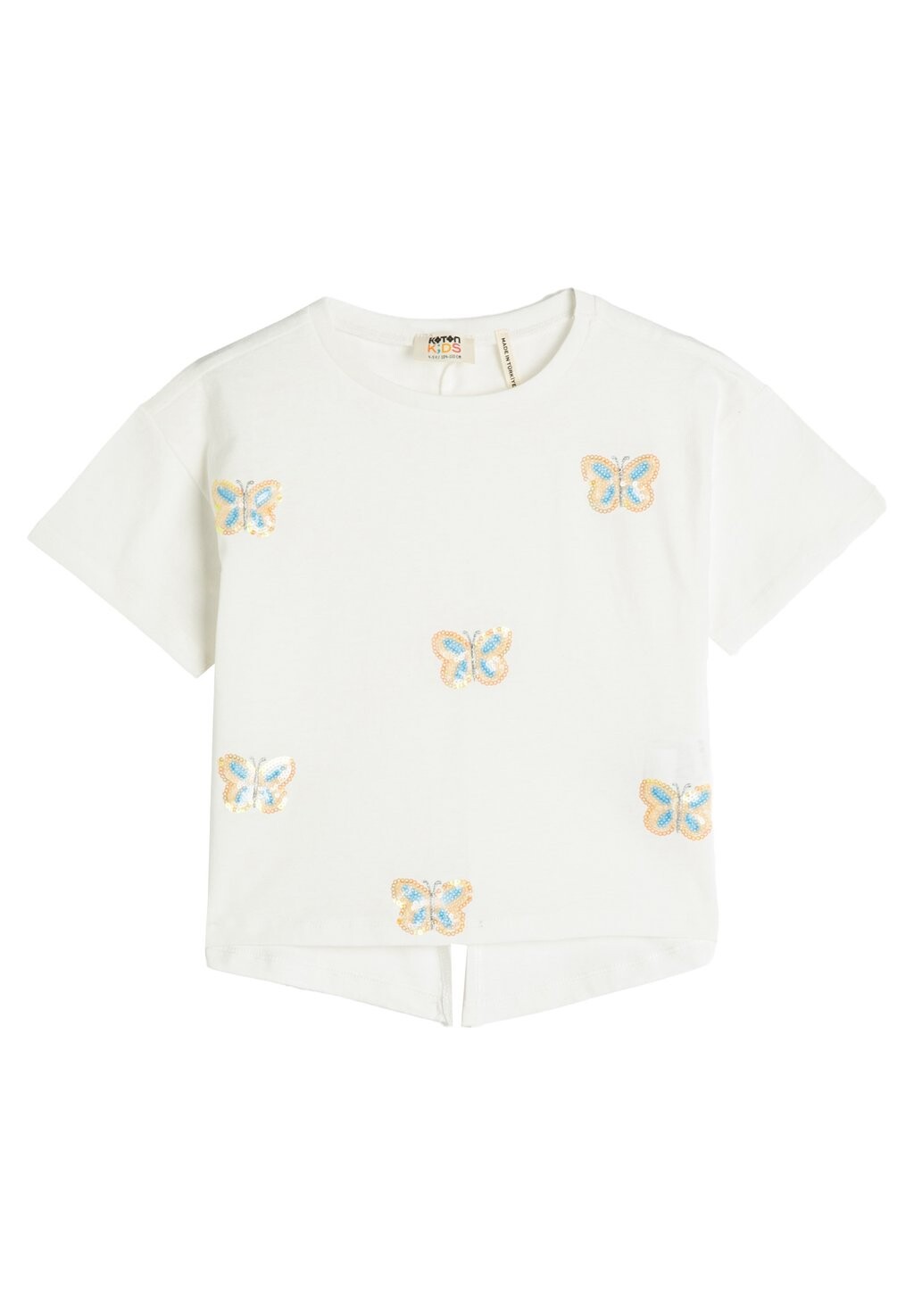 

Футболка с принтом SHORT SLEEVE CREW NECK SEQUINED Koton, цвет ecru