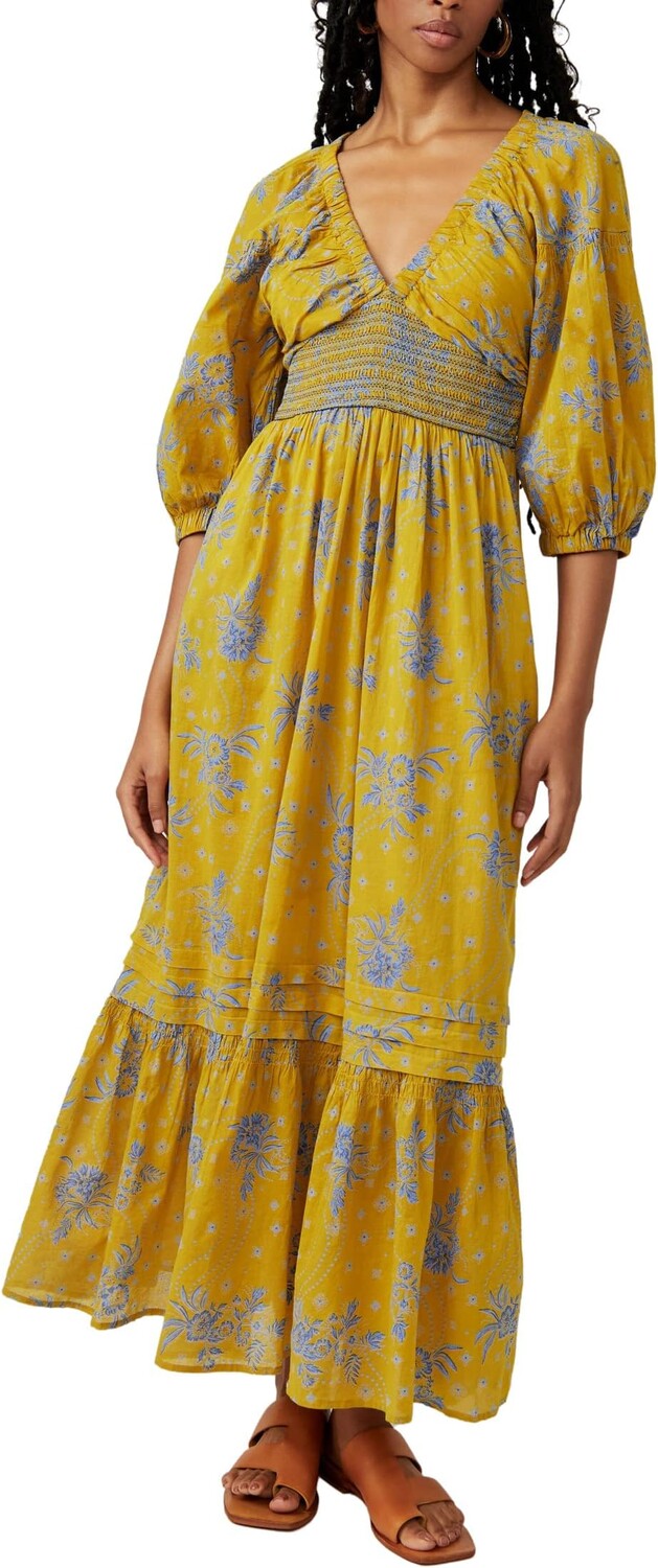 

Платье Free People Golden Hour Maxi, цвет Egyptian Palm Combo