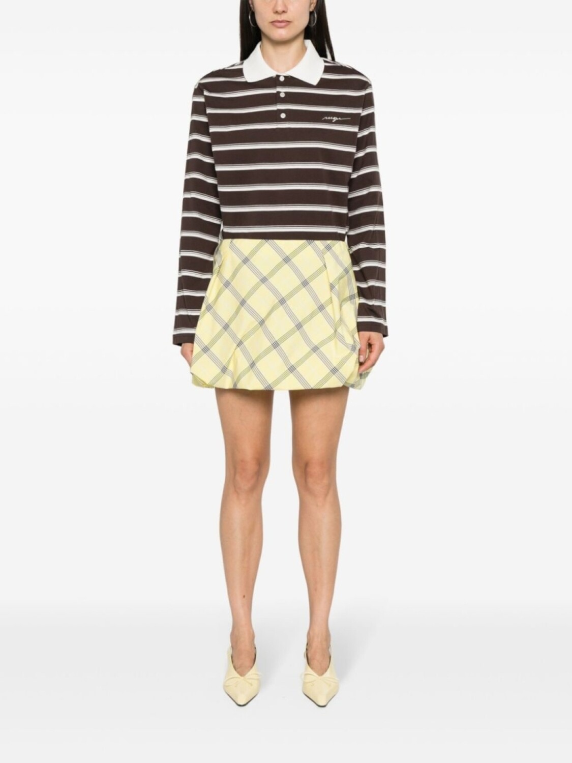 

Клетчатая юбка MSGM, желтый