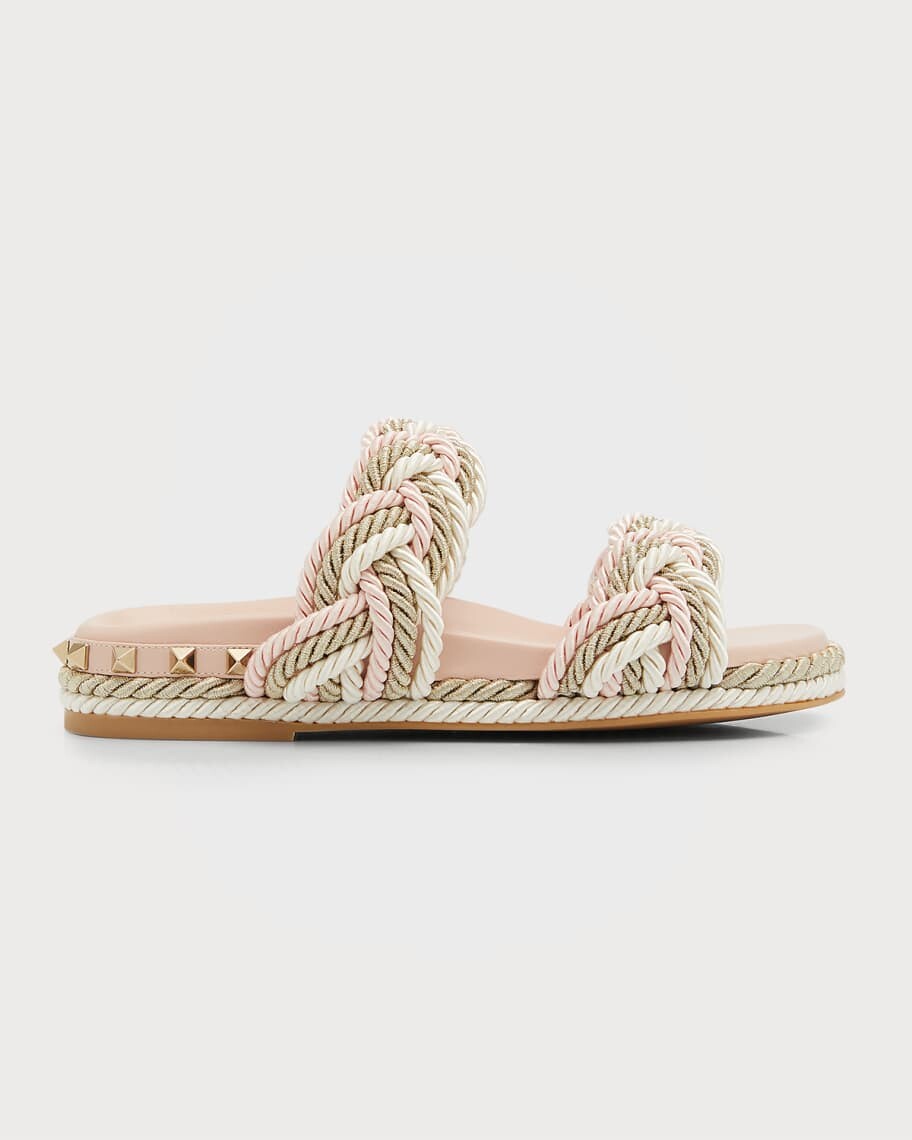 

Сандалии-эспадрильи Rockstud Rope Slide Valentino Garavani