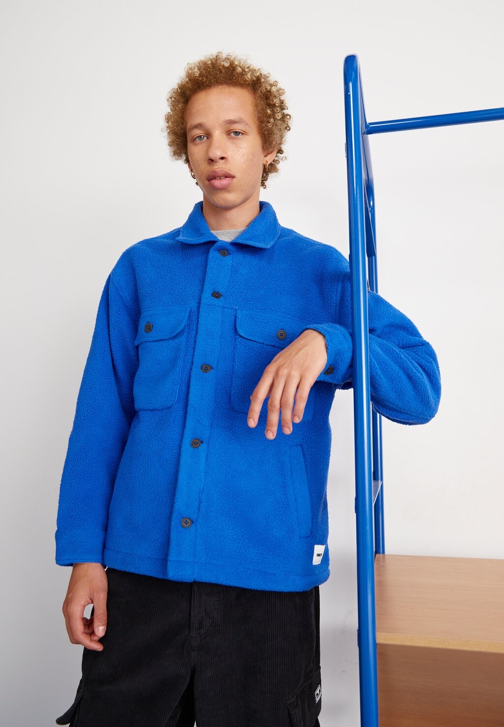 

Флисовая куртка Obey Clothing THOMPSON SHIRT JACKET, серфинг синий