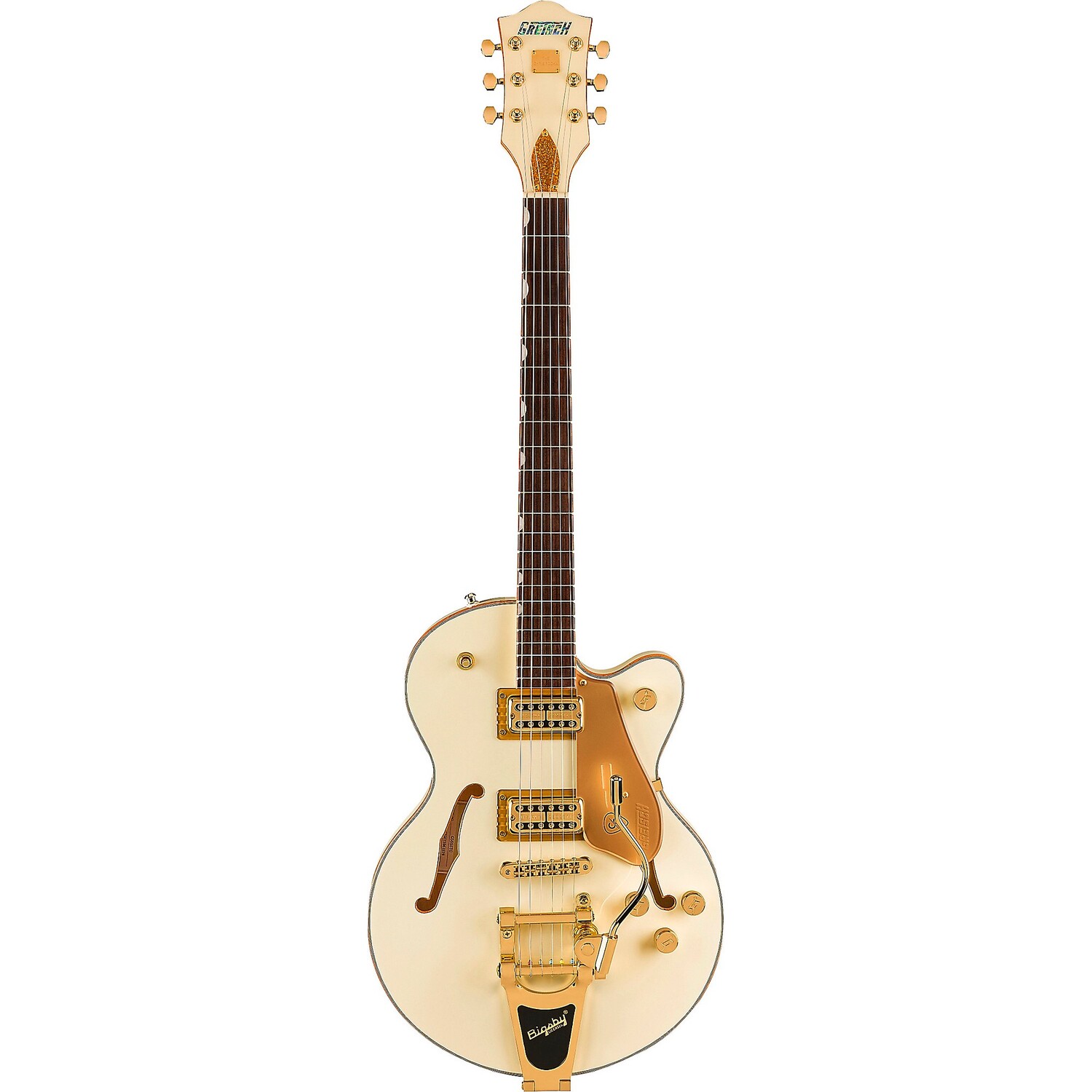 

Gretsch Guitars Electromatic Chris Rocha Broadkaster Jr. Электрогитара с центральным блоком, винтажный белый