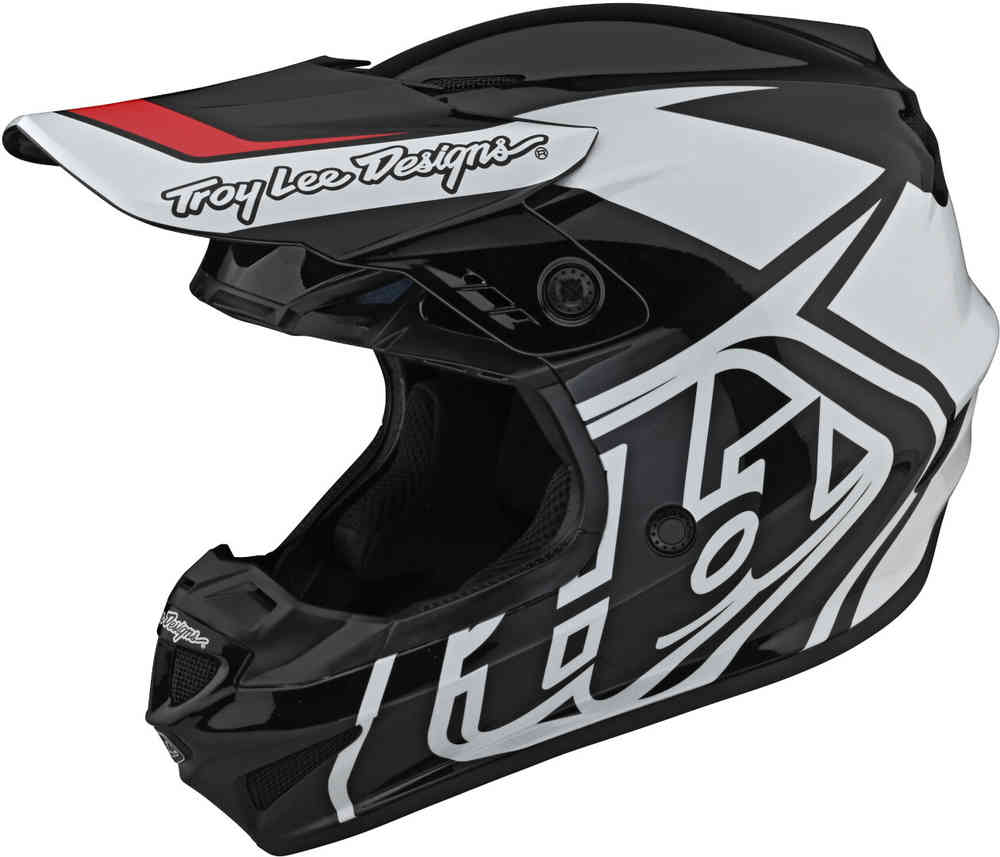 цена Шлем для мотокросса GP Overload Troy Lee Designs, черно-белый