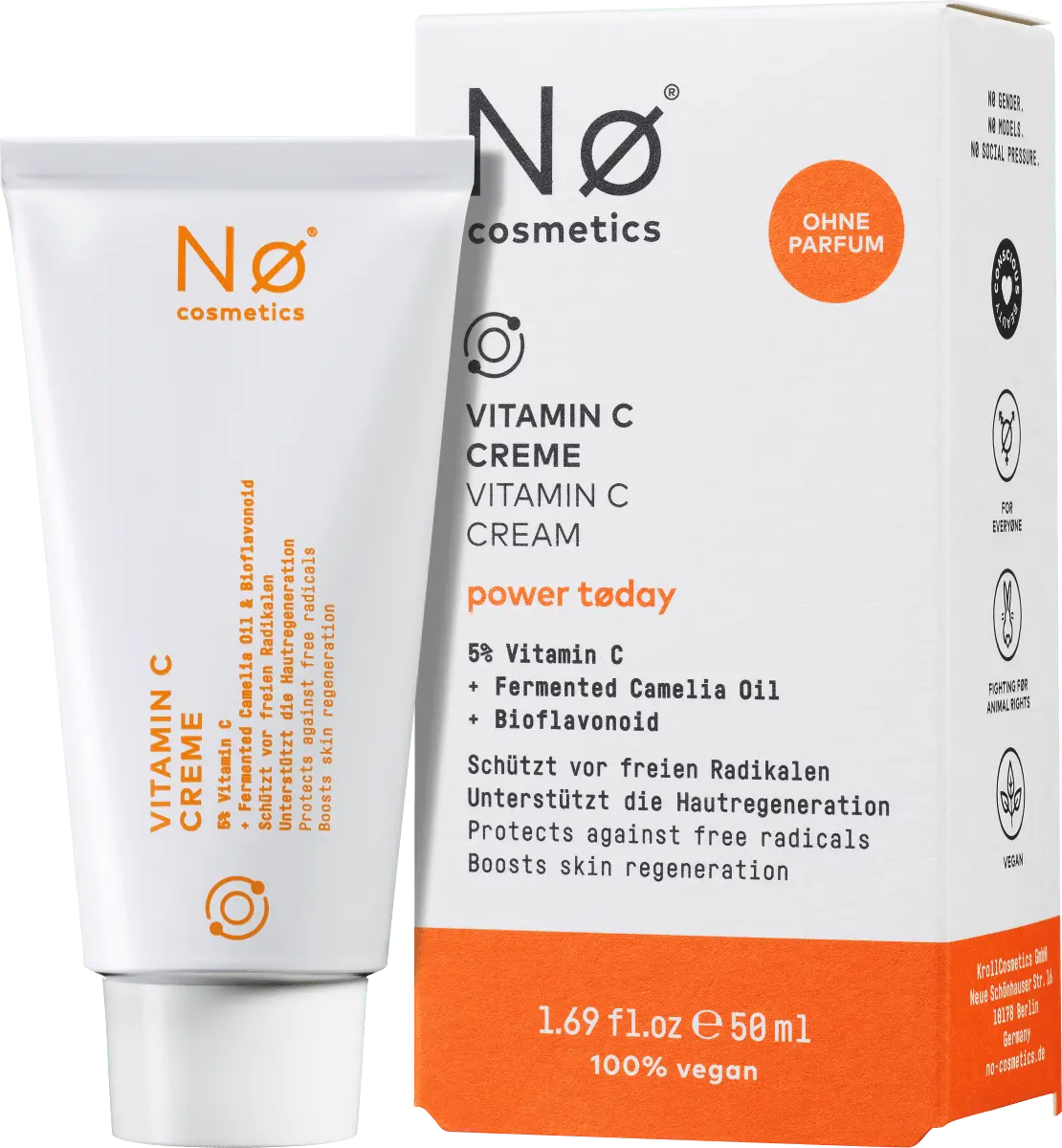 

Крем для лица витамин С 50 мл. Nø Cosmetics