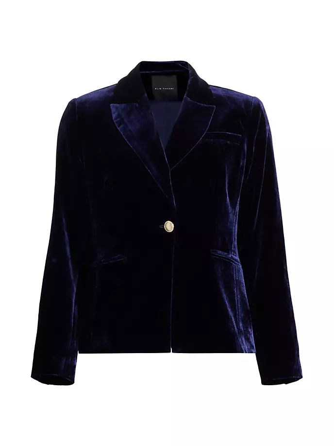 

Бархатный пиджак Leslie Elie Tahari, цвет moonstone
