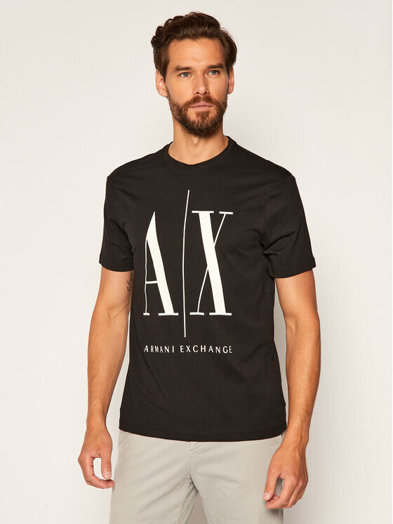 

Футболка стандартного кроя Armani Exchange, черный