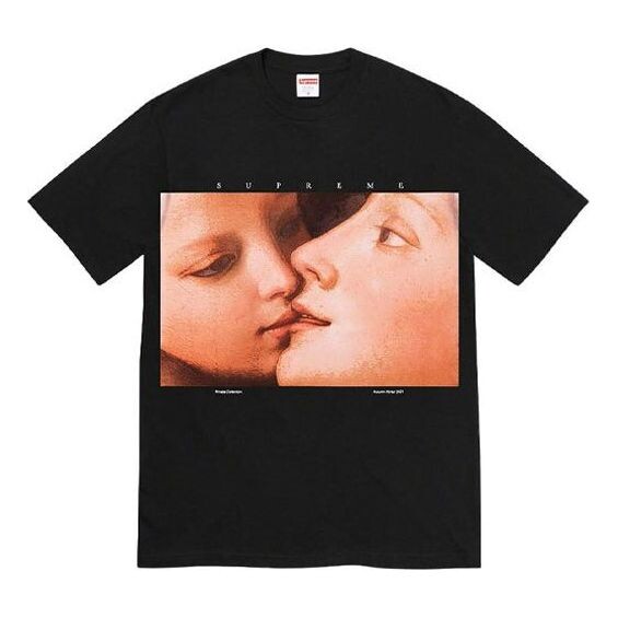 

Футболка Supreme Week 18 Venus Tee Character Printing Round Neck Short Sleeve Unisex Black, черный