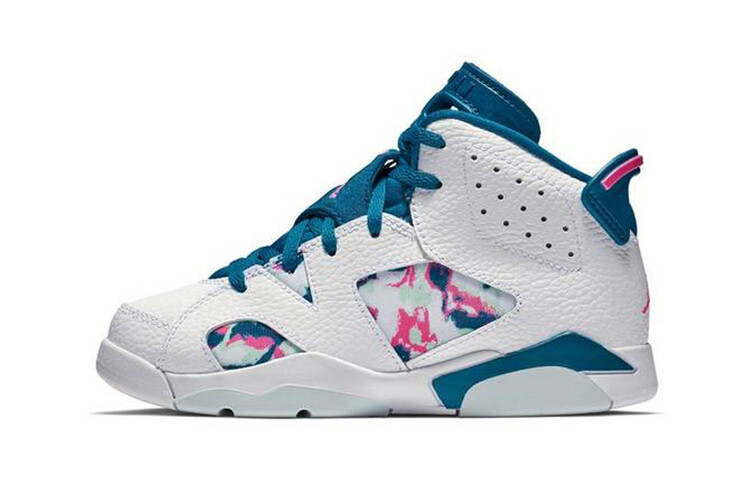 

Jordan 6 Retro White Laser Fuchsia Green Abyss (PS)