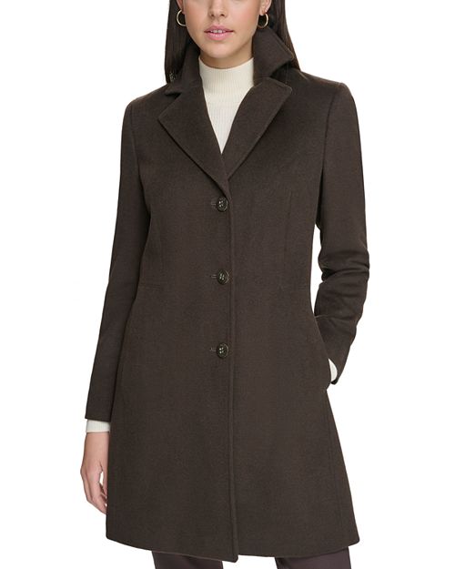 Пальто средней длины Calvin Klein, цвет Brown свитшот calvin klein средней длины размер m черный
