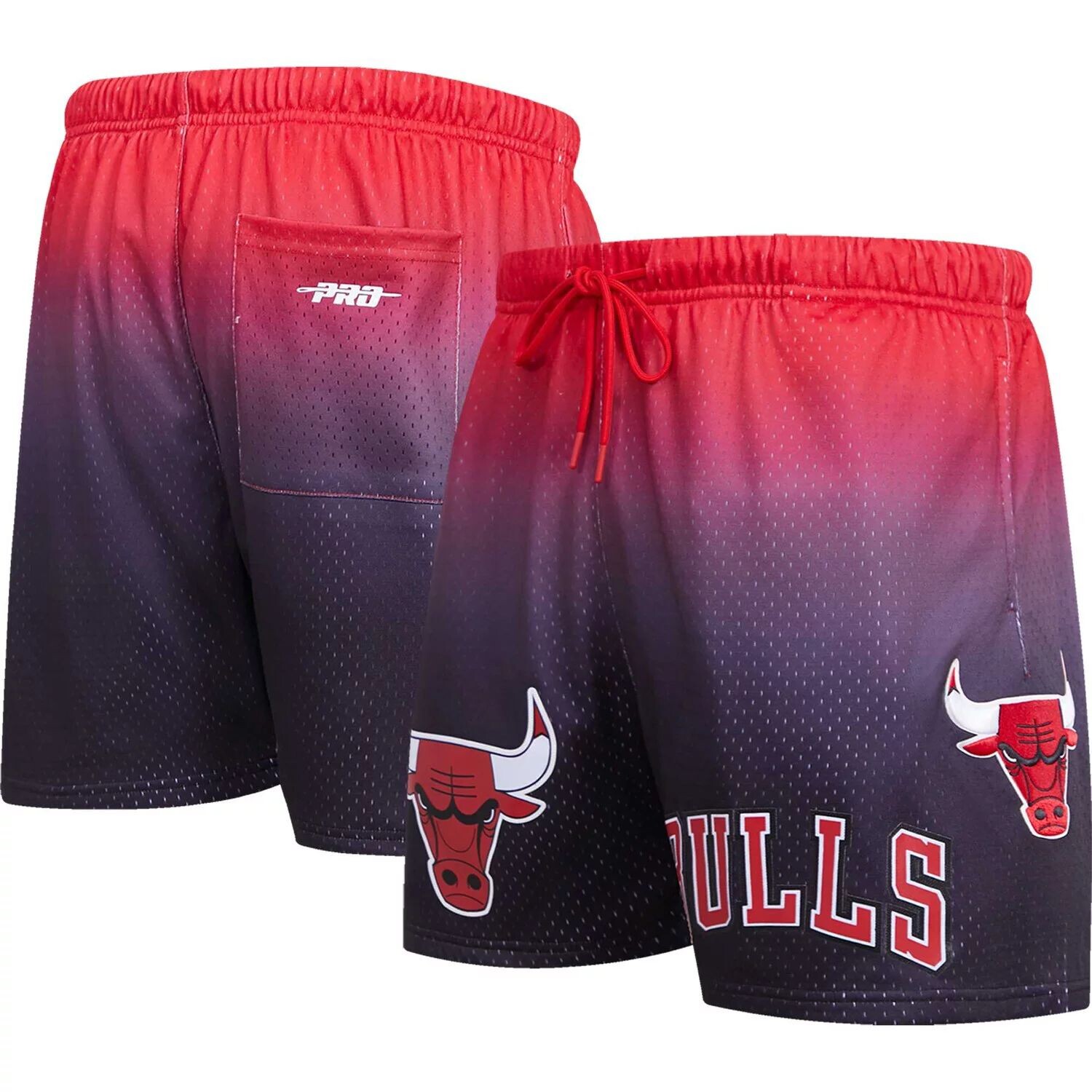 

Мужские шорты Pro Standard фиолетового/красного цвета с сеткой с эффектом омбре Chicago Bulls