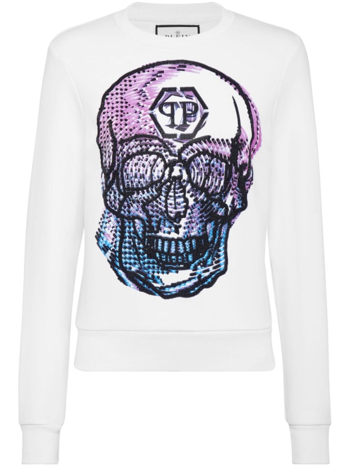 

Philipp Plein толстовка с декором Skull, белый