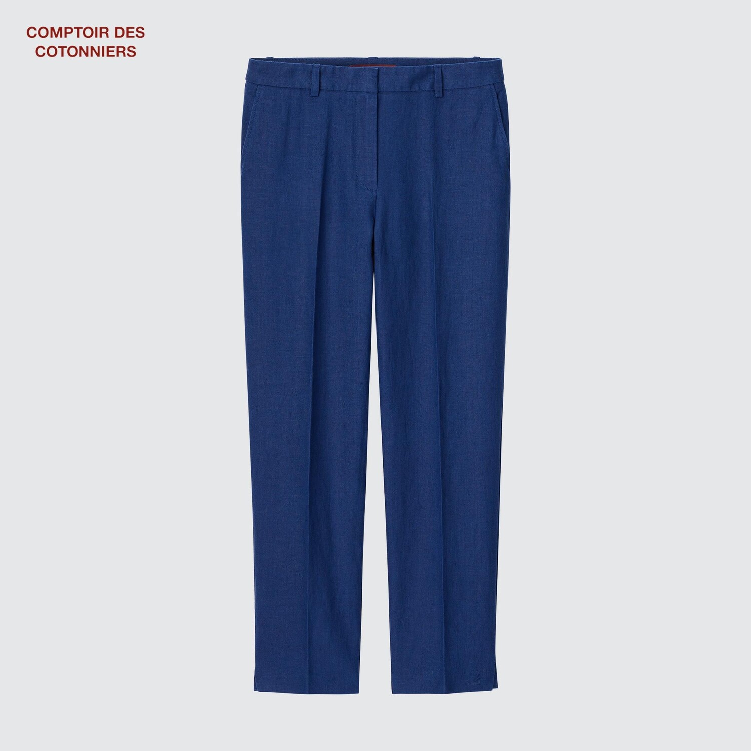 

Брюки UNIQLO Comptoir de Cotonnier льняные зауженные, синий