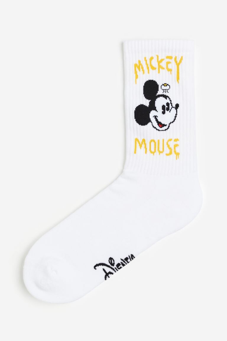 

Носки H&M x Disney100 Motif-detail, белый