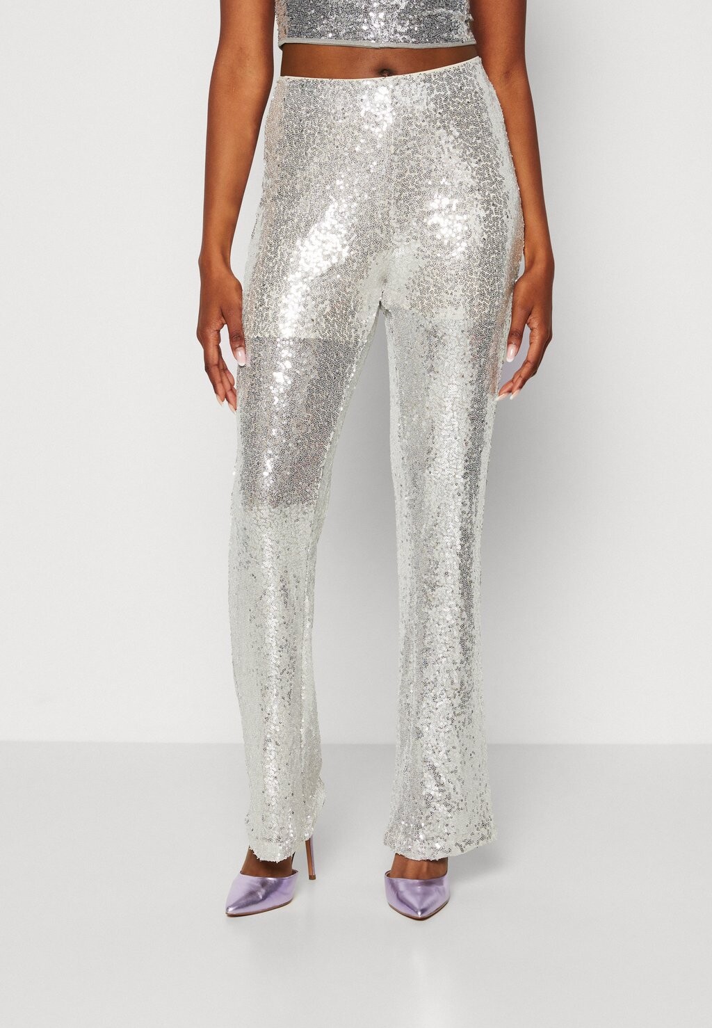 

Брюки VMKAJE FLARED PANT Vero Moda Petite, серебро