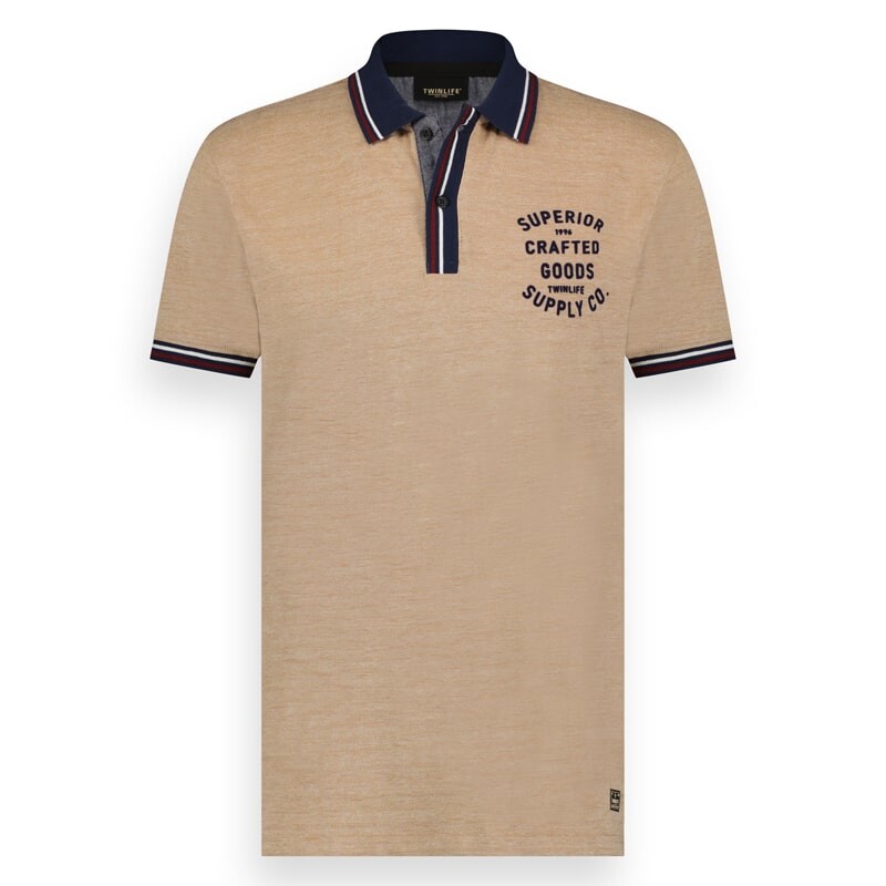 

Поло Twinlife Polo Shirt twinstripe, коричневый