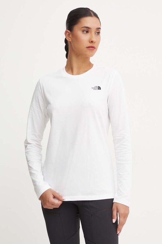 

Простая футболка с куполом и длинными рукавами, размер L/S The North Face, белый
