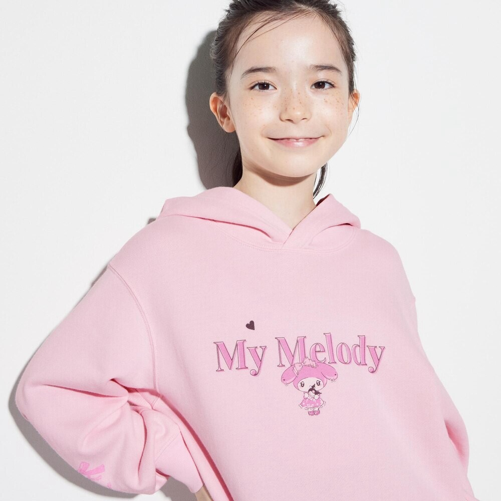 

Толстовка Uniqlo Sanrio с капюшоном и длинными рукавами, розовый