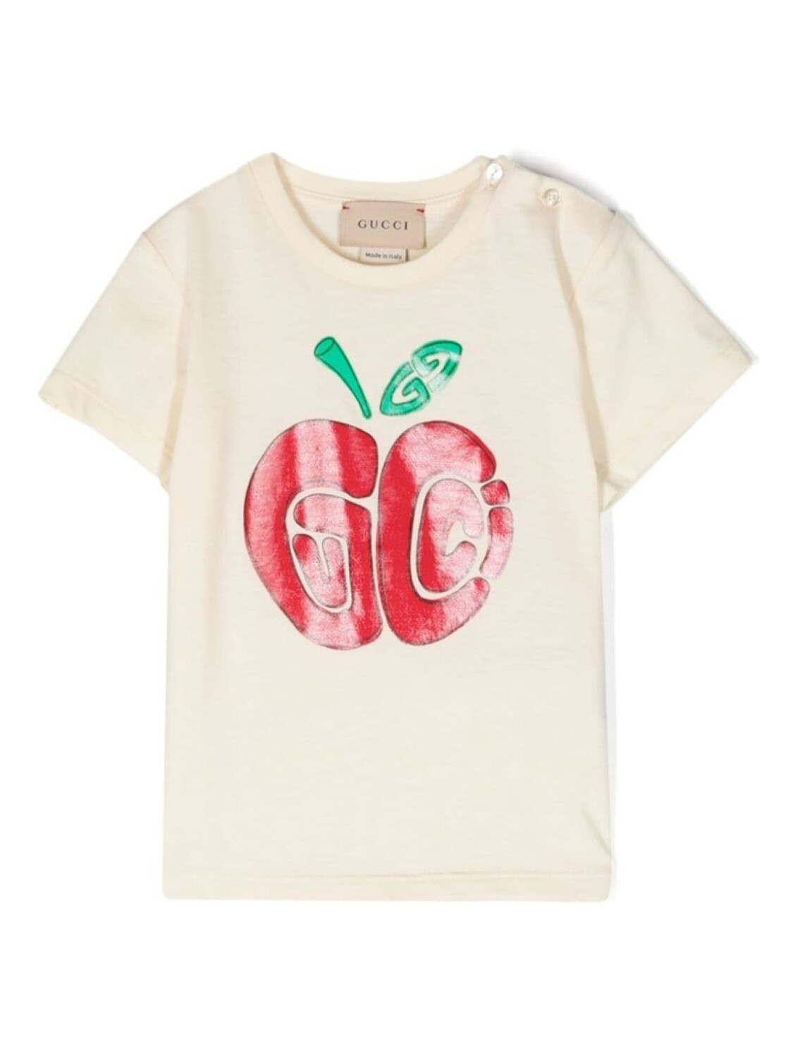 

Gucci Kids футболка с принтом GG Apple, желтый