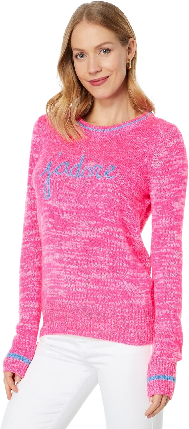 

Свитер Роллинз Lilly Pulitzer, цвет Pink Grenadine Jadore Intarsia
