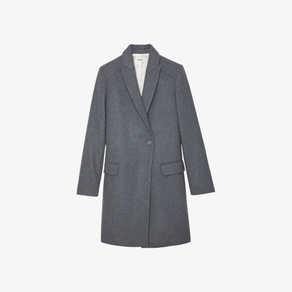 

Однобортное пальто Marco из смесовой шерсти Zadig&Voltaire, серый