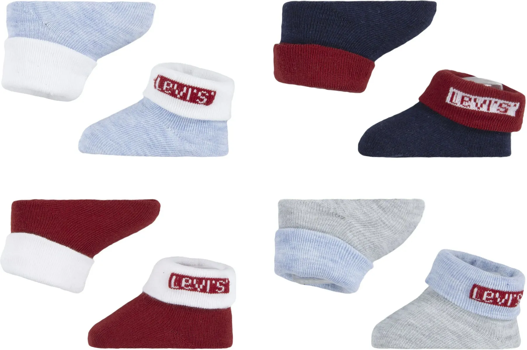 

Детские носки Levi's "4PK Red Tab Bootie" (8 пар), УНИСЕКС Levi'S Kids, красный