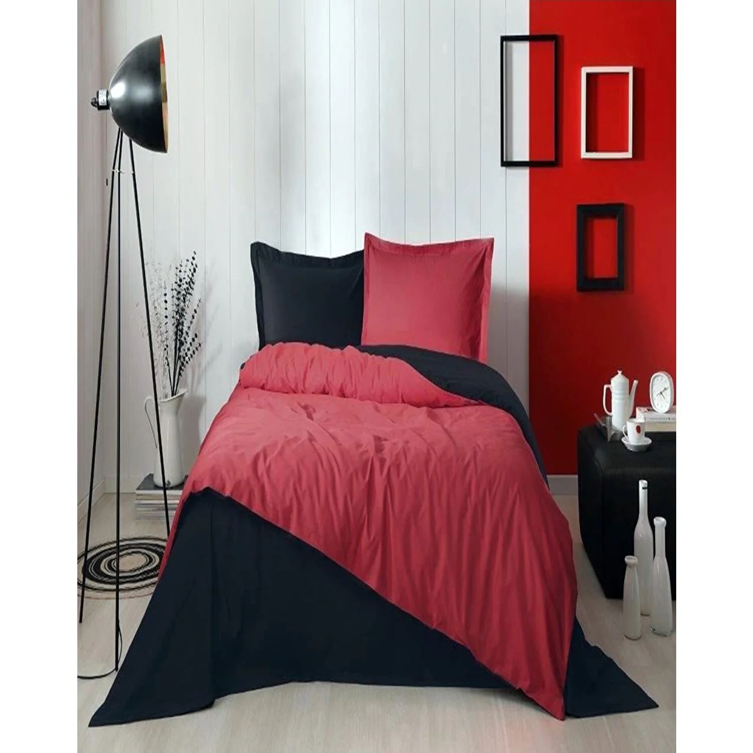 Özdilek Комплект постельного белья Colormix Черный Красный