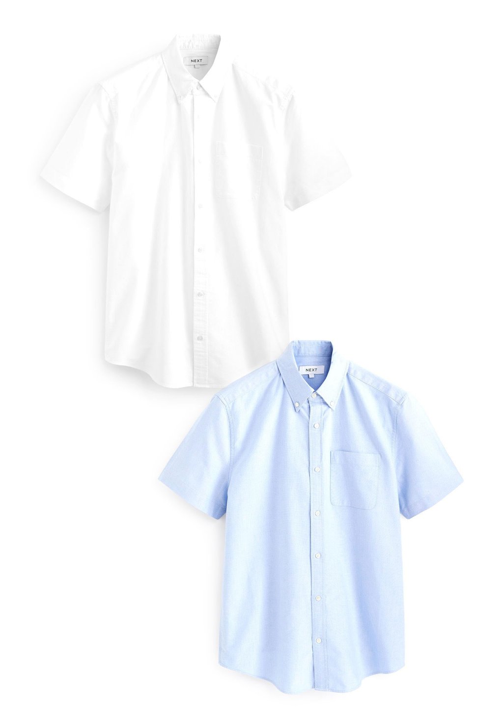 Рубашка Short Sleeve Oxford Shirts Next, цвет white blue pack