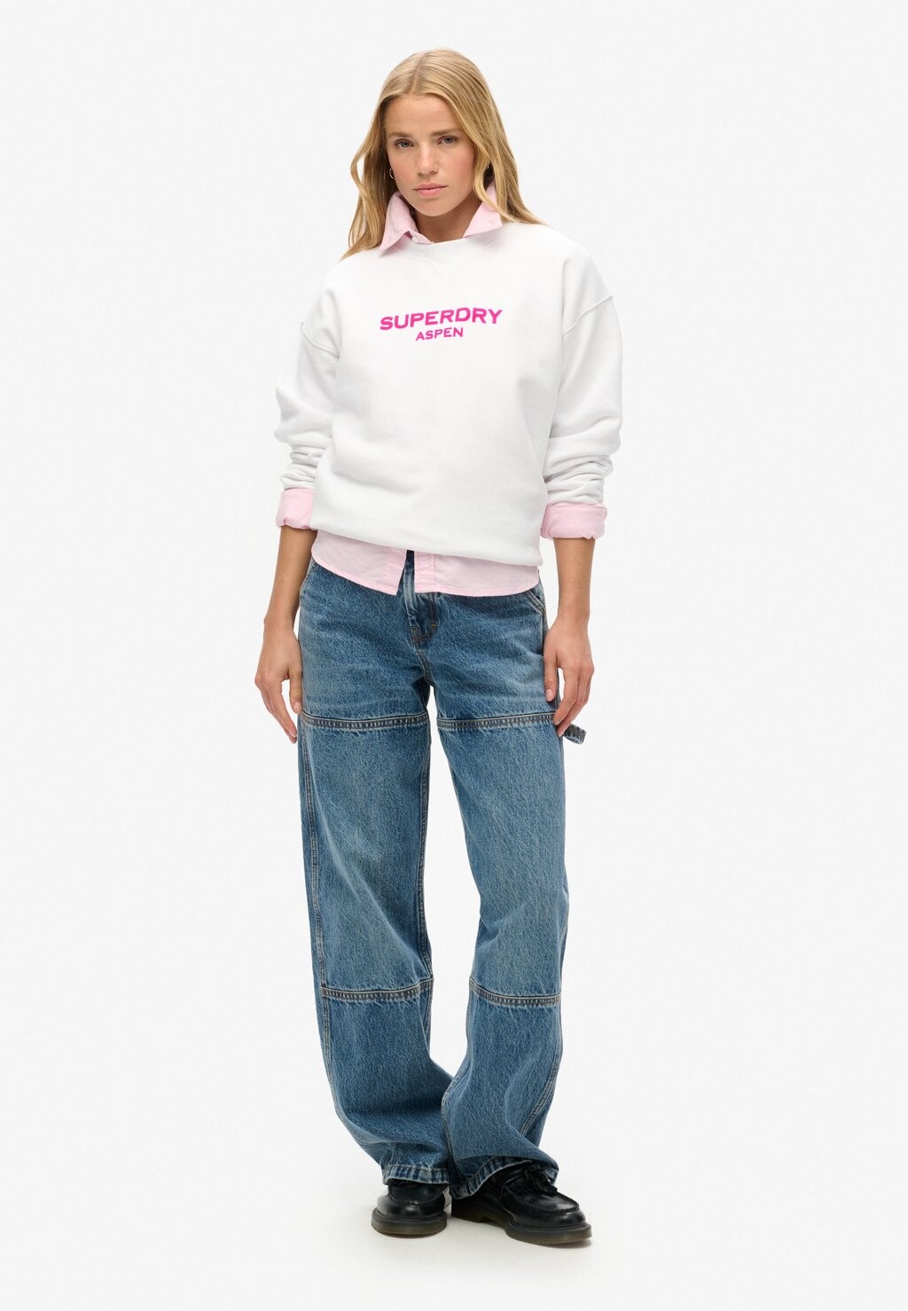 

Толстовка LUXE LOOSE CREW Superdry, белый