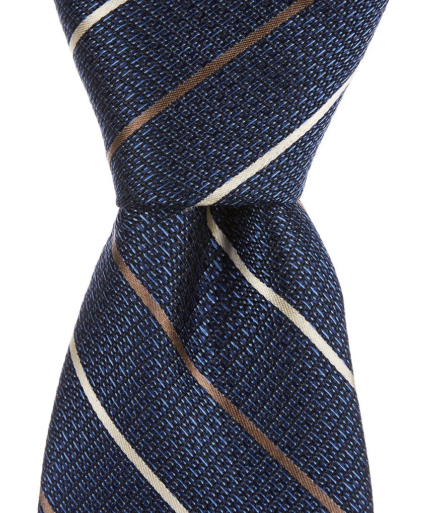 Cremieux Grounded Stripe 3 1/4Шелковый галстук, синий