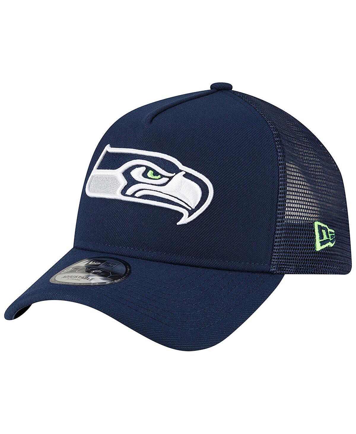 

Мужская темно-синяя регулируемая кепка Seattle Seahawks A-Frame Trucker 9FORTY New Era