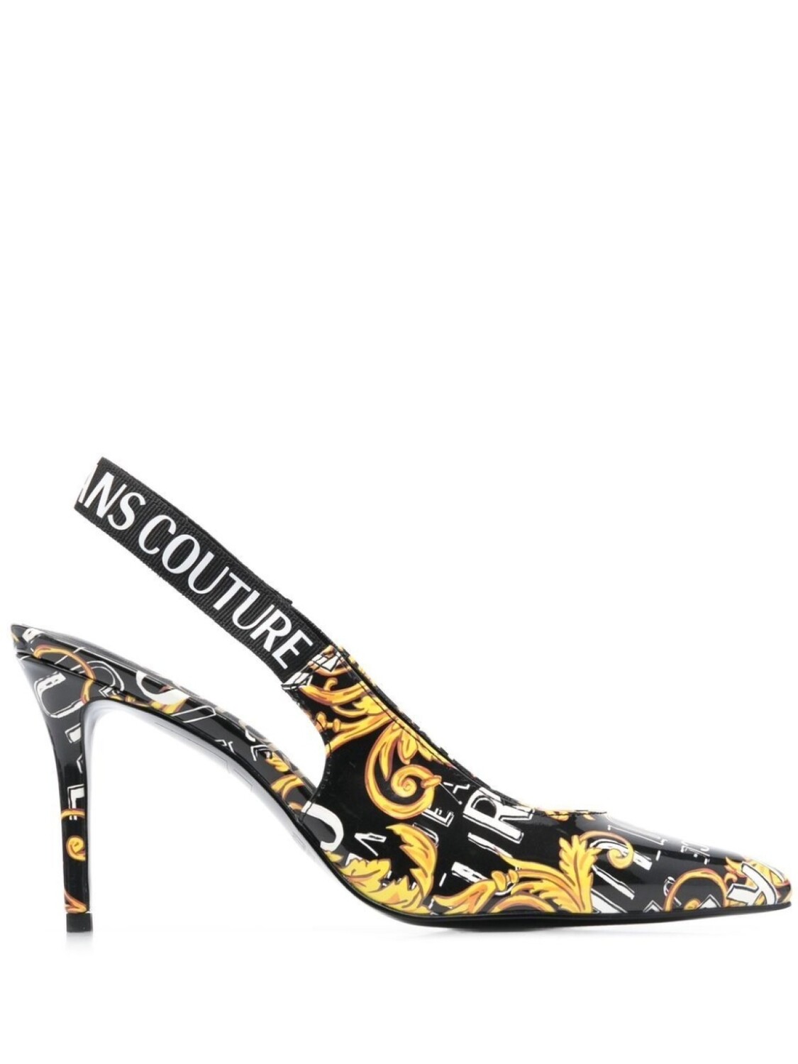 

Versace Jeans Couture туфли с ремешком на пятке и логотипом, черный