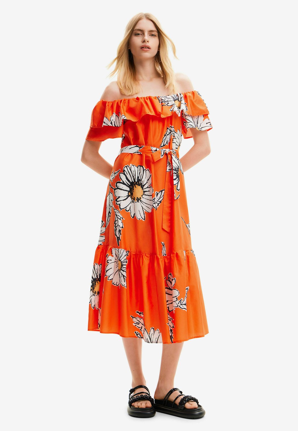 Летнее платье Desigual, оранжевый