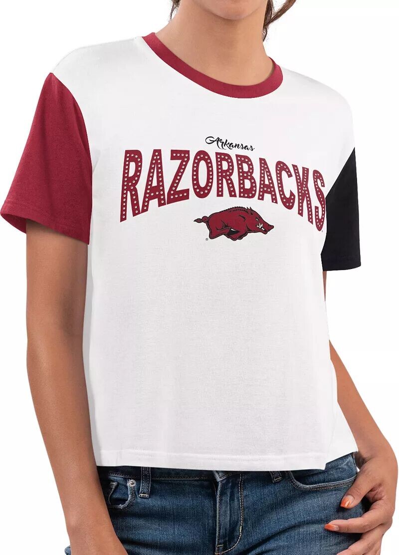 

Женская белая футболка для спринта G-III for Her Arkansas Razorbacks