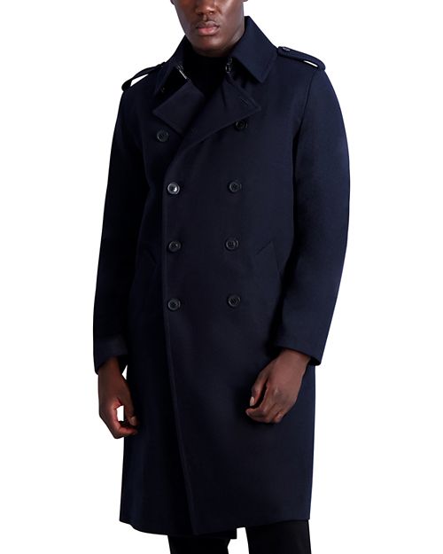 Двубортное пальто стандартного кроя KARL LAGERFELD PARIS, цвет Blue karl lagerfeld silicone case iphone 13 pro blue