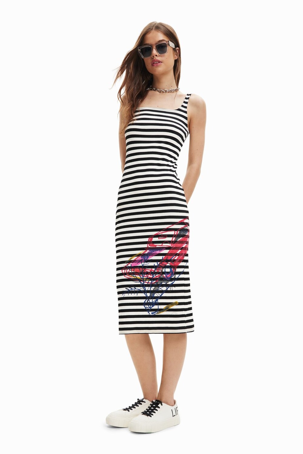 

Платье из джерси Desigual, белый