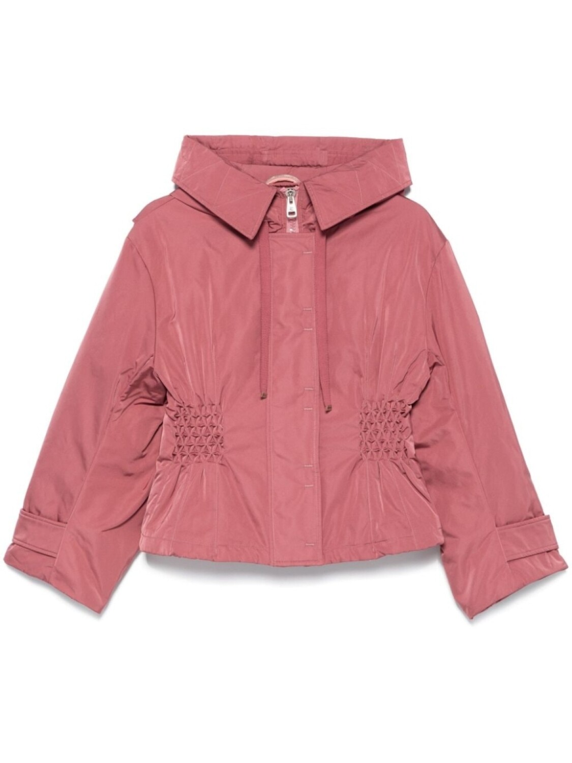 

Ermanno Scervino куртка с капюшоном и сборками, розовый