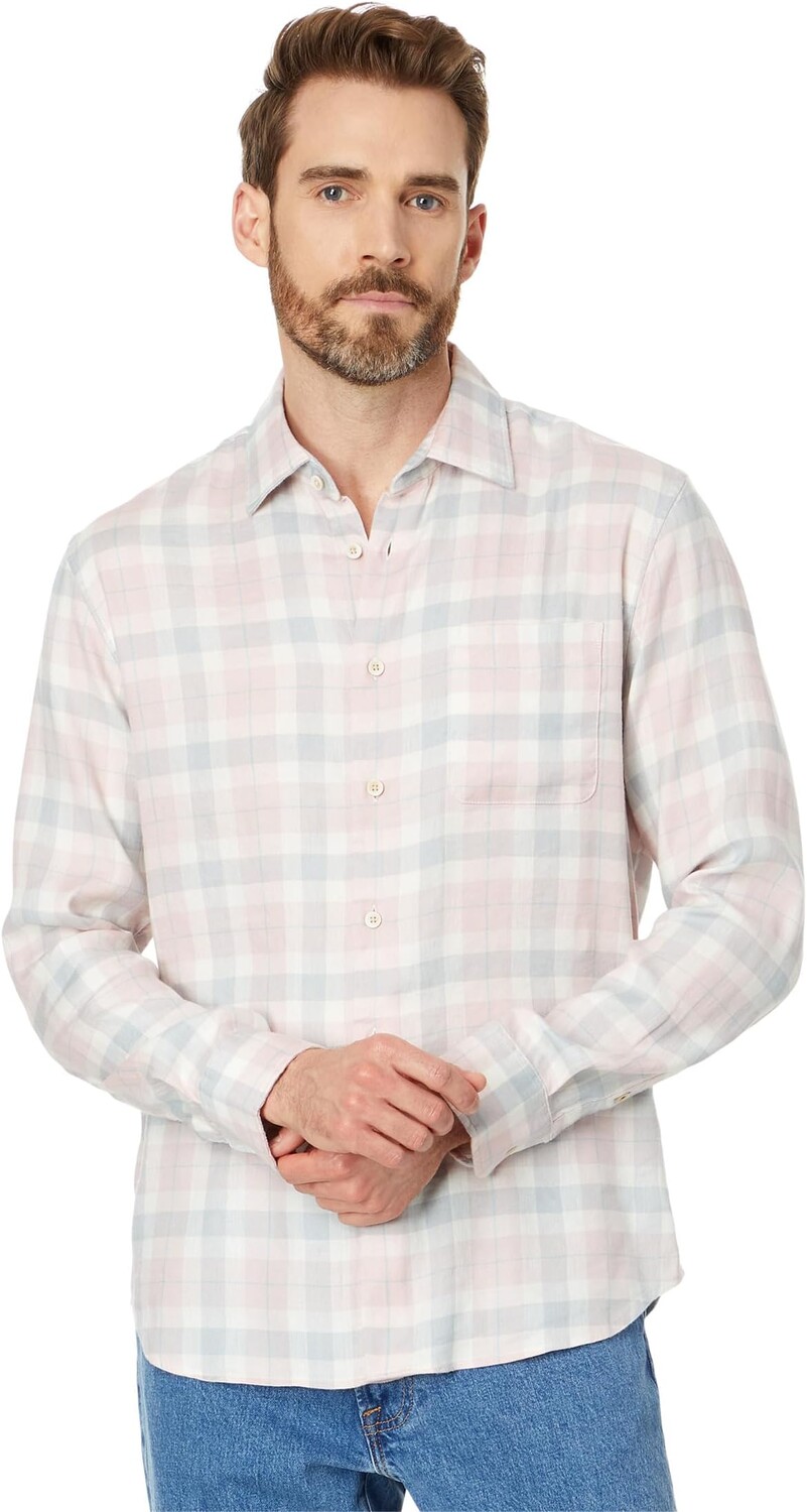 

Рубашка Faherty The Weekend Blend Shirt, цвет Mauve Field Plaid
