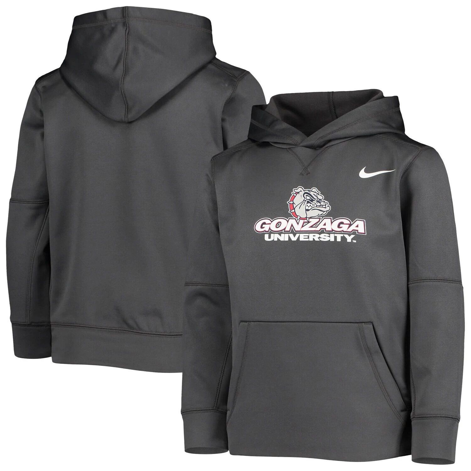 

Молодежный пуловер с капюшоном Nike Anthracite Gonzaga Bulldogs KO Performance Nike