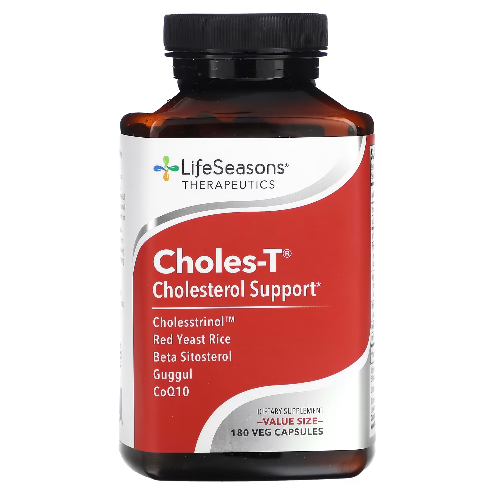 LifeSeasons Choles-T Поддержка холестерина 180 растительных капсул lifeseasons digestivi t ферменты и пробиотики 90 растительных капсул