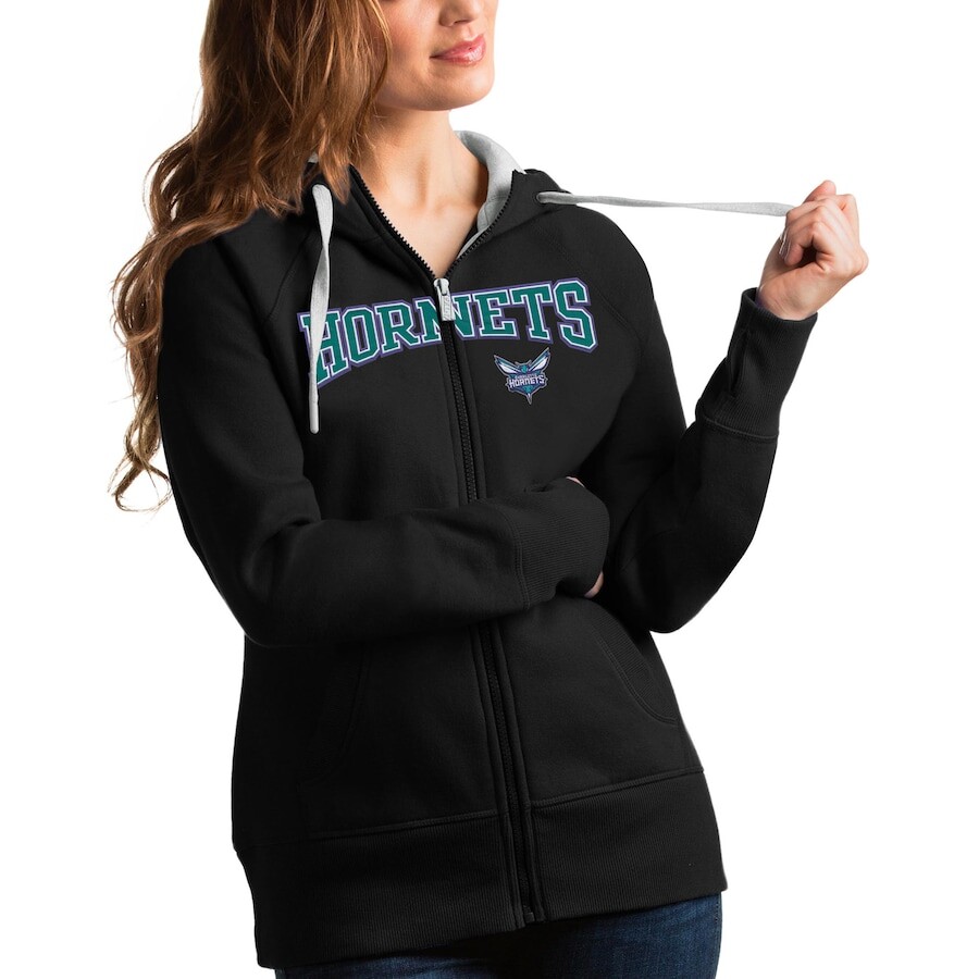 

Толстовка на молнии Antigua Charlotte Hornets, черный
