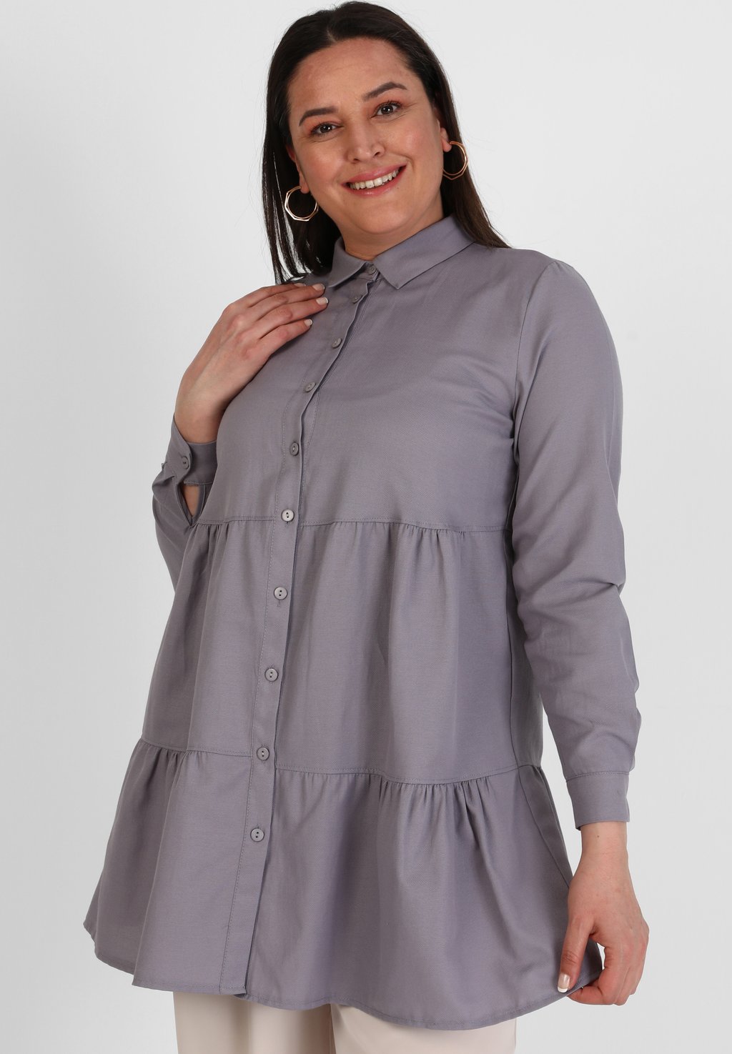 Рубашка Alia Modanisa, цвет grey блузка alia modanisa темно коричневый