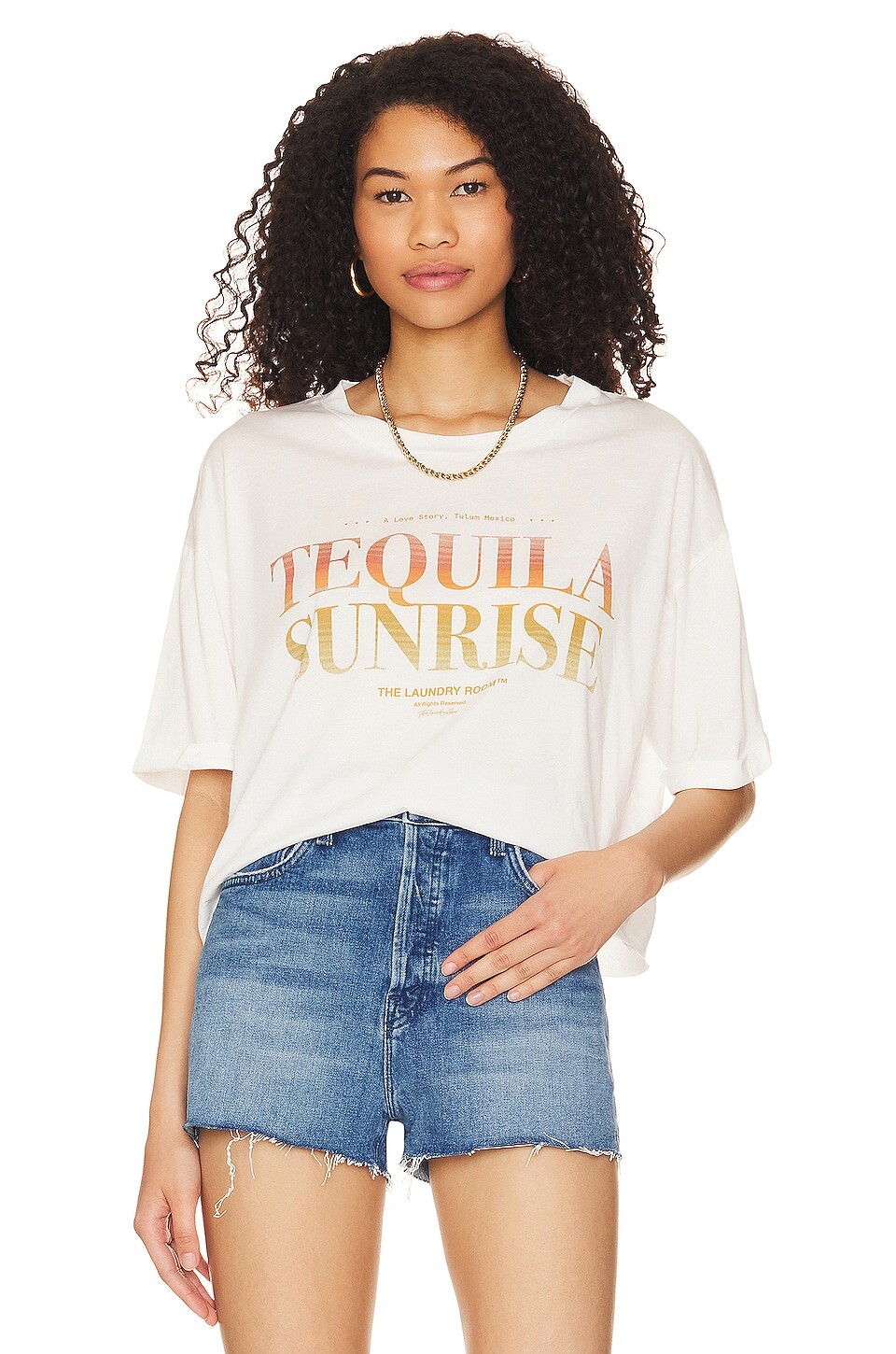 

Футболка The Laundry Room Tequila Til Sunrise Crop, белый
