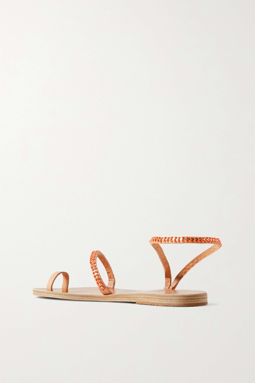 

ANCIENT GREEK SANDALS декорированные кожаные сандалии Eleftheria, коралловый