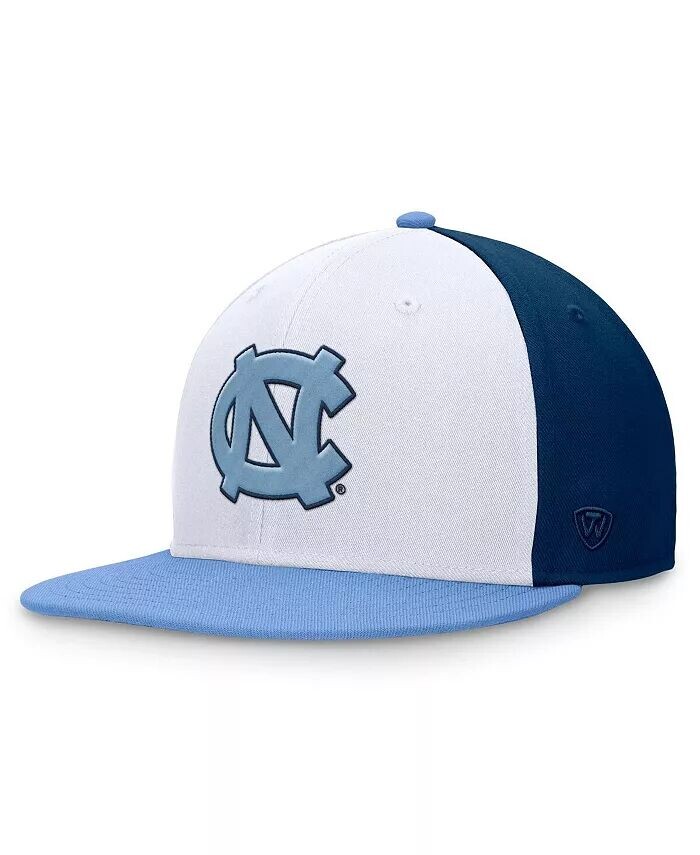 

Мужская трехцветная облегающая шляпа на каблуке North Tar Heels белого/каролинского синего цвета Heritage Collector Top Of The World, мультиколор
