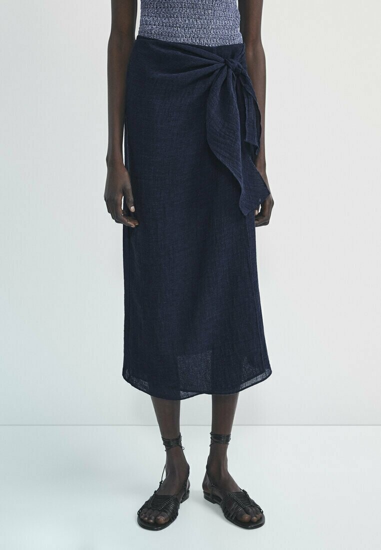 

Юбка с запахом Massimo Dutti, синий