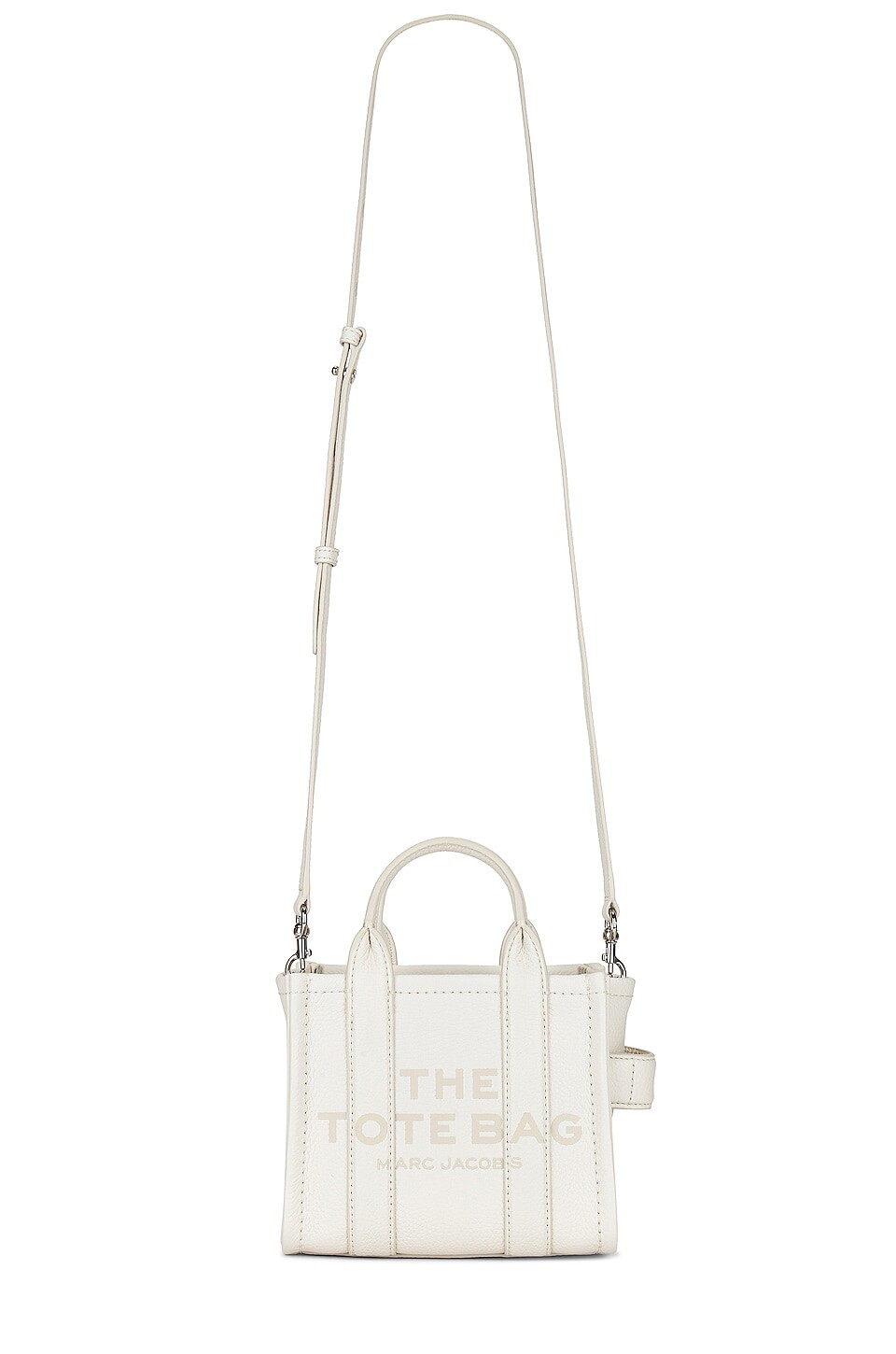 

Сумка-тоут Marc Jacobs The Leather Mini, цвет Cotton & Silver