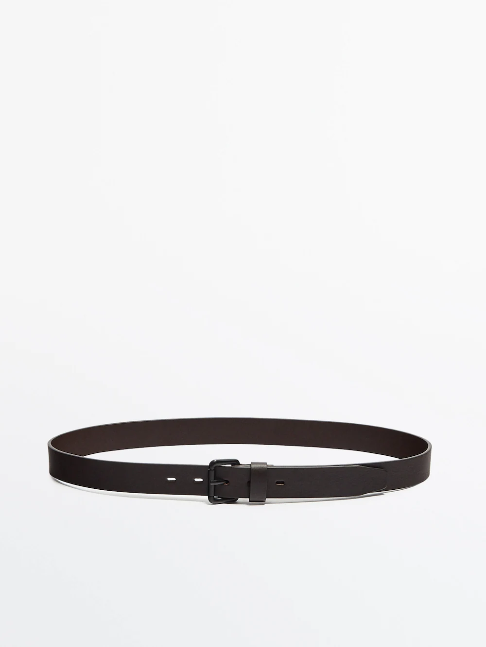 

Кожаный ремень с прямоугольной пряжкой - studio Massimo Dutti