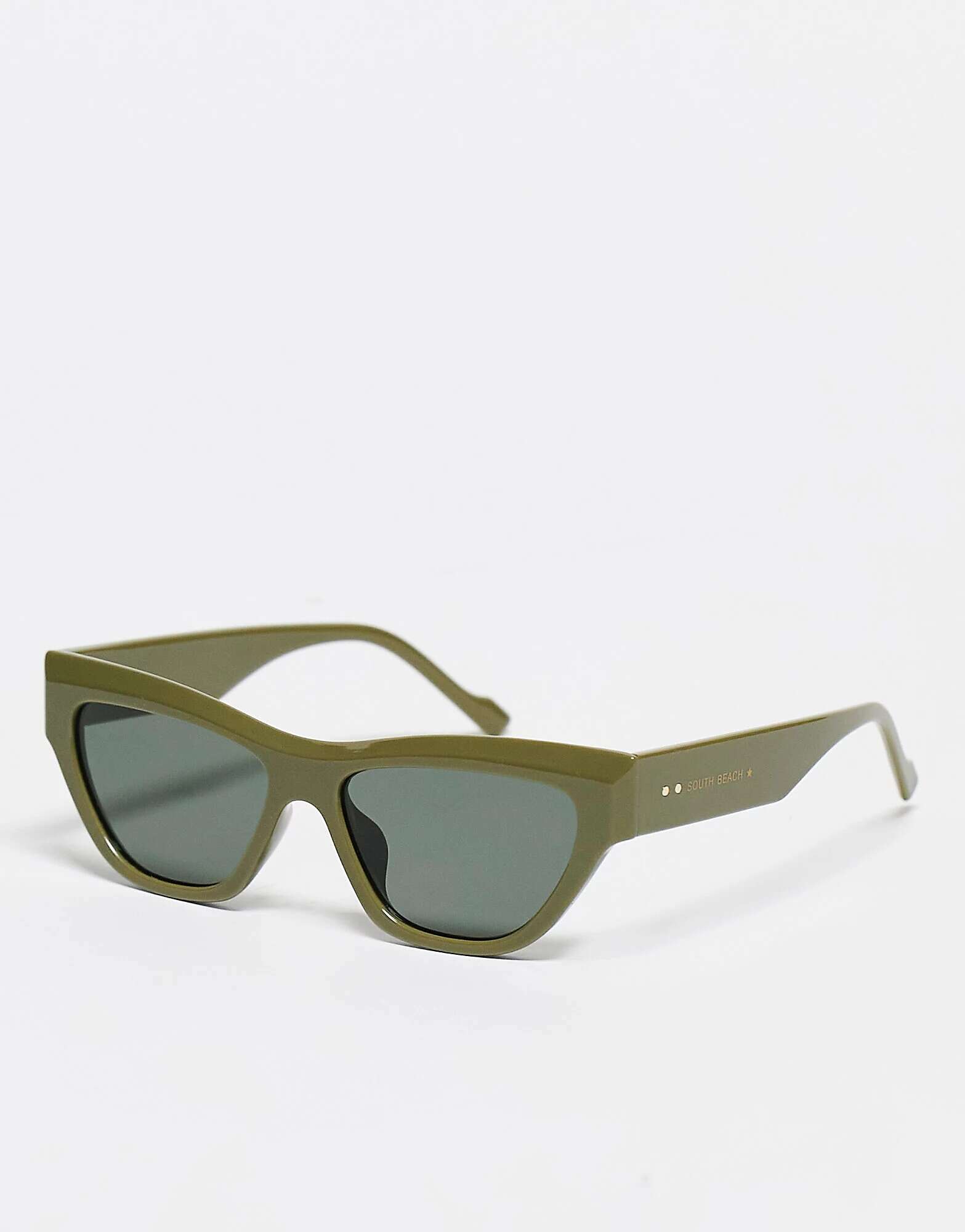 цена Солнцезащитные очки «кошачий глаз» South Beach цвета хаки