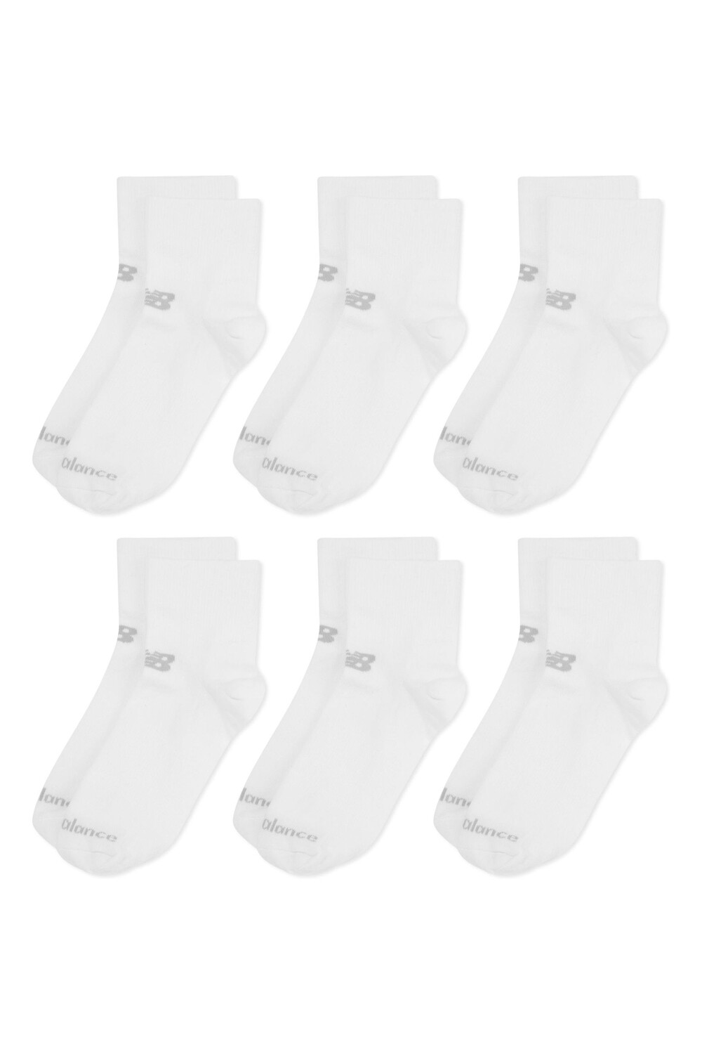 

Носки до щиколотки на плоской подошве Multipack New Balance, белый